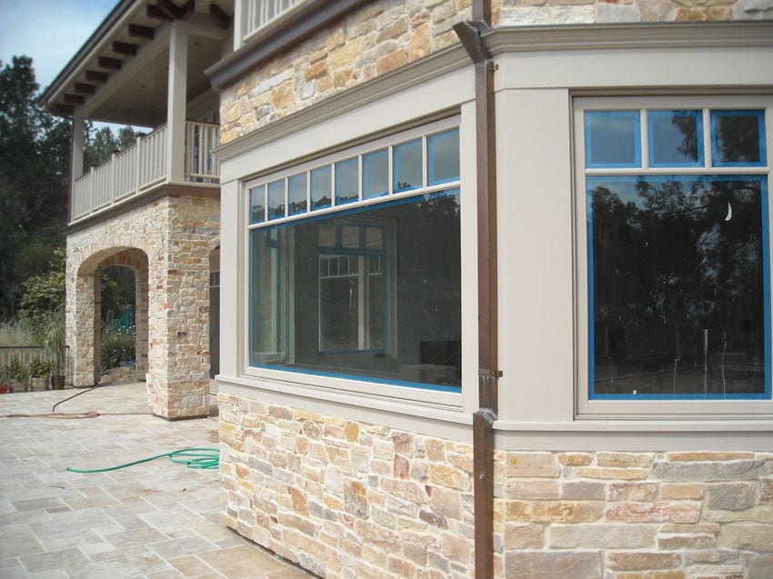 House With Stone Wall